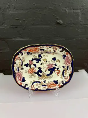 Masons Ironstone Blue Mandalay Oblong Platter Serving Plate 27 cm x 22 cm
