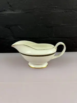 Minton Saturn Black Gravy Boat / Sauce Jug