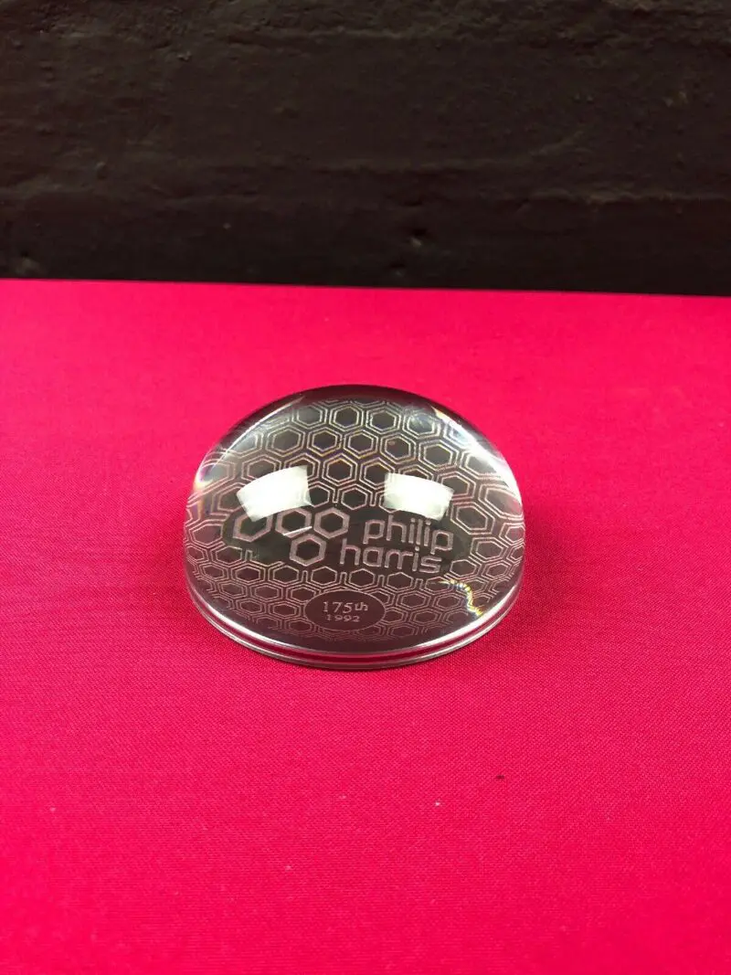 Philip Harris Science 175th Anniversary Glass Paperweight 1992