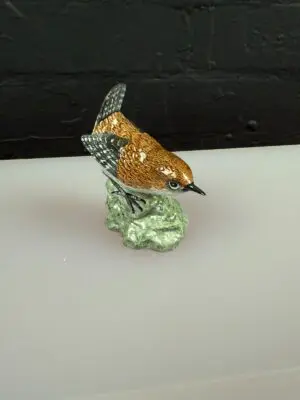 Rare Vintage Mack Wren Bird Bone China Figurine Made In England