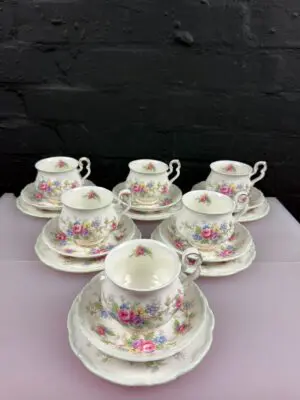 Royal Albert Colleen Tea Trios Cups Saucers Side Plates Set of 6