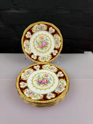 Royal Albert Lady Hamilton Large Side Plates 18 cm Wide Set of 5