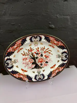 Royal Crown Derby Japan Kings Pattern Oval Carving Serving Platter 13.75" New 00