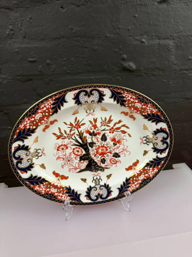 Royal Crown Derby Japan Kings Pattern Oval Carving Serving Platter 13.75" New 00