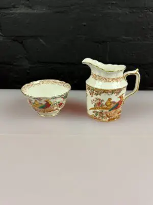 Royal Crown Derby Olde Avesbury Milk / Cream Jug 4.25" and Open Sugar Bowl Set