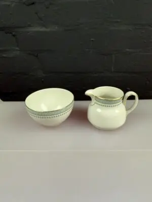 Royal Doulton Berkshire TC1021 Milk Cream / Jug 8 cm and Open Sugar Bowl Set