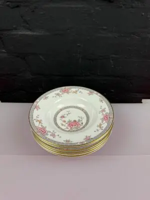 Royal Doulton Canton H5052 Rimmed Soup Bowls 20.5 cm Wide Set of 6