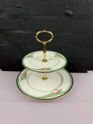 Royal Doulton Vogue Awakening TC1162 2 Tier Cake Stand Dinner and Salad Plates