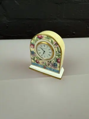 Wedgwood Sarah Small Mantel Clock 8.5 cm High x 7.5 cm x 3 cm