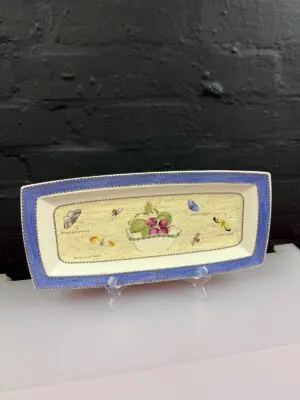 Wedgwood Sarah's Garden Rectangle Sandwich Serving Tray 14.25" x 6.75"