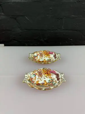 2 x Royal Crown Derby Olde Avesbury A73 Silver Tray Trinket Dishes