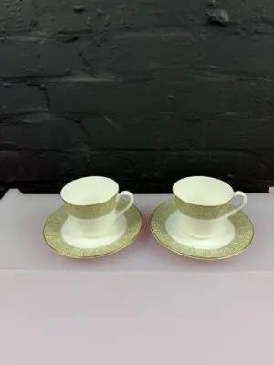2 x Royal Doulton Sonnet H5012 Tea Cups and Saucers Set