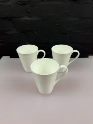 3 x Johnson Brothers Montreal Tea / Coffee Mugs 11 cm High Set