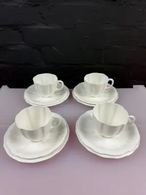 4 x Royal Crown Derby Surrey Tea Trios Cups Saucers and Side Plates Set