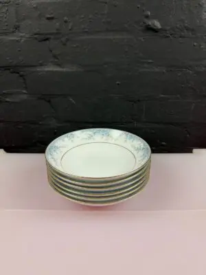 6 x Noritake  Avalon 3390 Soup / Cereal Bowls 19 cm Wide Set