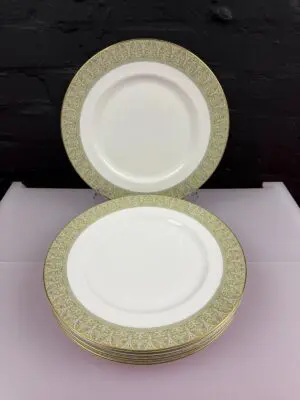 6 x Royal Doulton Sonnet H5012 Dinner Plates 27 cm Wide Set