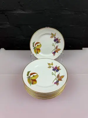 6 x Royal Worcester Evesham Gold Tea / Side Plates 16.5 cm Wide Set