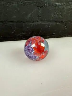 Caithness Brimstone Scotland Paperweight 6 cm High Purple and Red