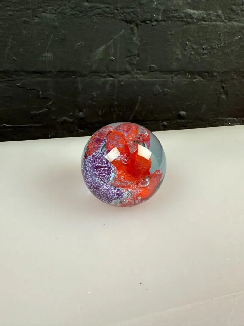 Caithness Brimstone Scotland Paperweight 6 cm High Purple and Red