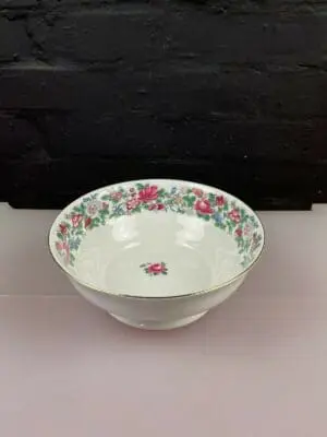 Crown Staffordshire Thousand Flowers Serving Vegetable Fruit Bowl 8.75" x 3.25"