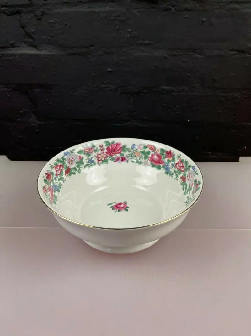 Crown Staffordshire Thousand Flowers Serving Vegetable Fruit Bowl 8.75" x 3.25"