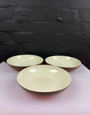 Denby Cinnamon Pasta Bowls 8.75" Wide 1st Quality Set of 3