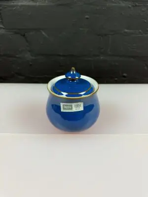 Denby Imperial Blue Covered Lidded Sugar Bowl Brand New With Label 1st Quality