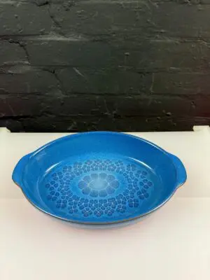 Denby Midnight Oval Handled Roasting Vegetable Serving Dish 12.5" x 8.25"