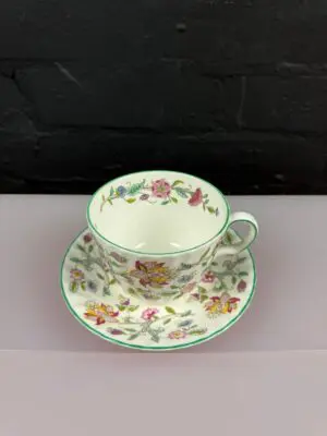 Minton Haddon Hall Breakfast Cup 4" Wide and Saucer 6.25" Wide 4 Sets Available