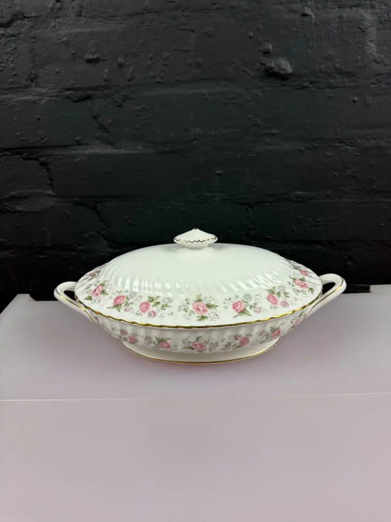 Minton Spring Bouquet Oval Covered Vegetable Dish / Tureen