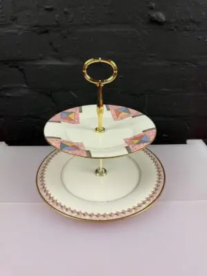 Noritake Momentum 7734 2 Tier Cake Stand ( Dinner and Salad Plates ) 2 Available