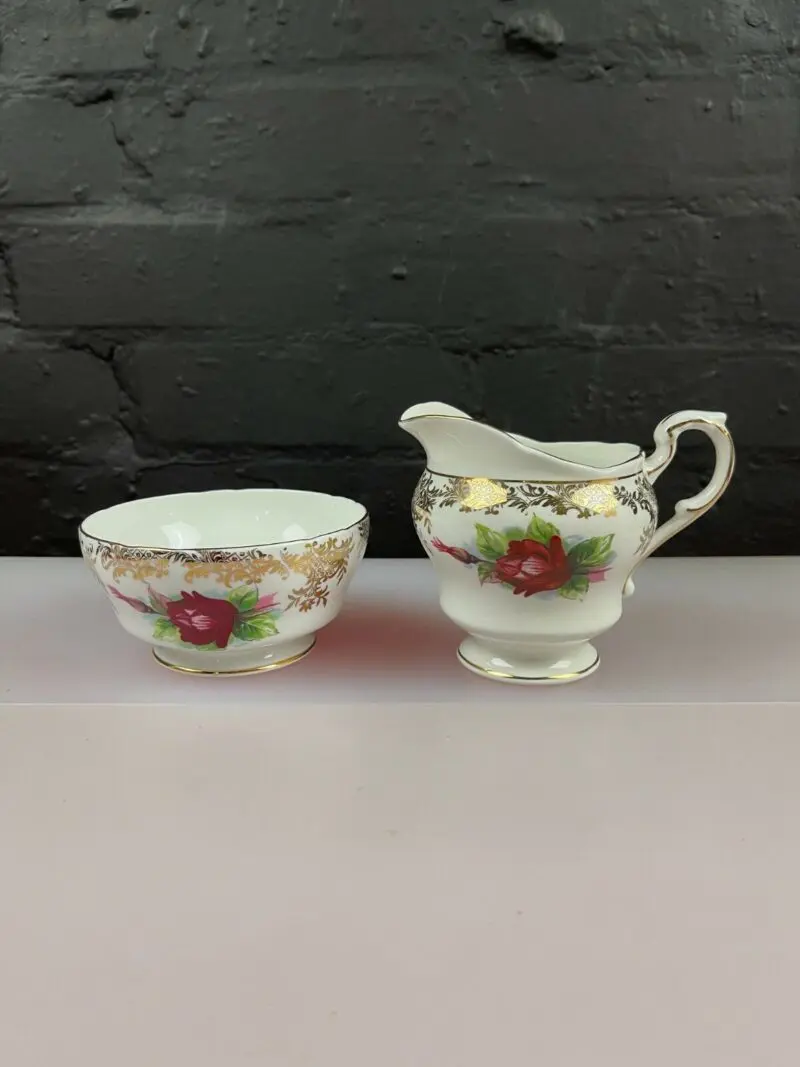 Paragon Rose Gold Milk / Cream Jug 4" and Open Sugar Bowl Unseen Design RARE
