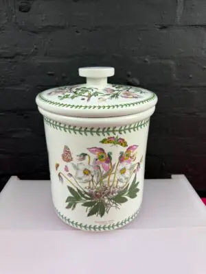 Portmeirion Botanic Garden Bread Bin / Crock Dog Rose 14.5" High RARE