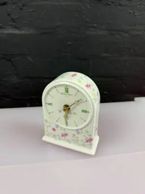 Regal Johnson Brother Summer Chintz Mantel Clock 5.75" High Tested Working RARE