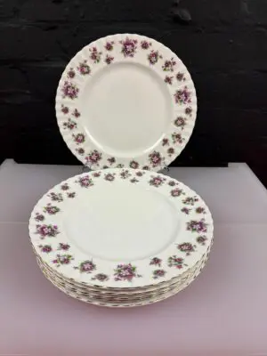 Royal Albert Sweet Violets Dinner Plates 26 cm Wide Set of 6