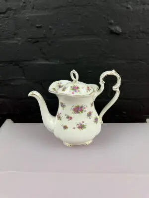 Royal Albert Violetta Violets Large Coffee Pot 9" to Top of Lid 2 Pints