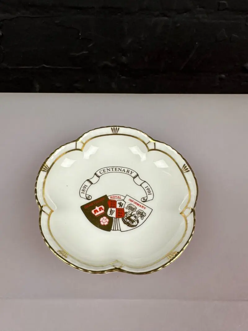 Royal Crown Derby 5 Petal Tray Trinket 4.5" LIII 1990 Derby Infirmary Centenary