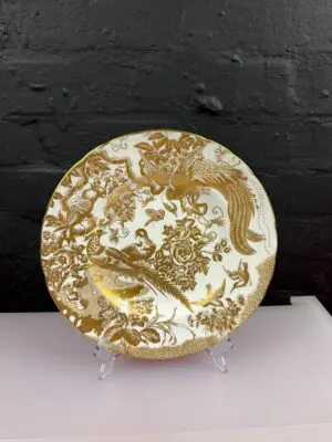 Royal Crown Derby Gold Aves A.1235 Dinner Plate 10.5" 1st Quality XXXVII 1974