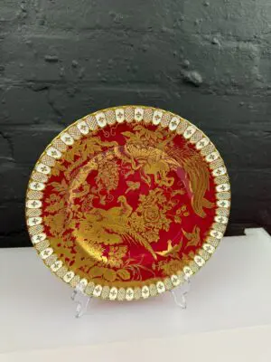 Royal Crown Derby Paradise Maroon Dinner Plate 10.5" Wide XXXIII 1970 1st