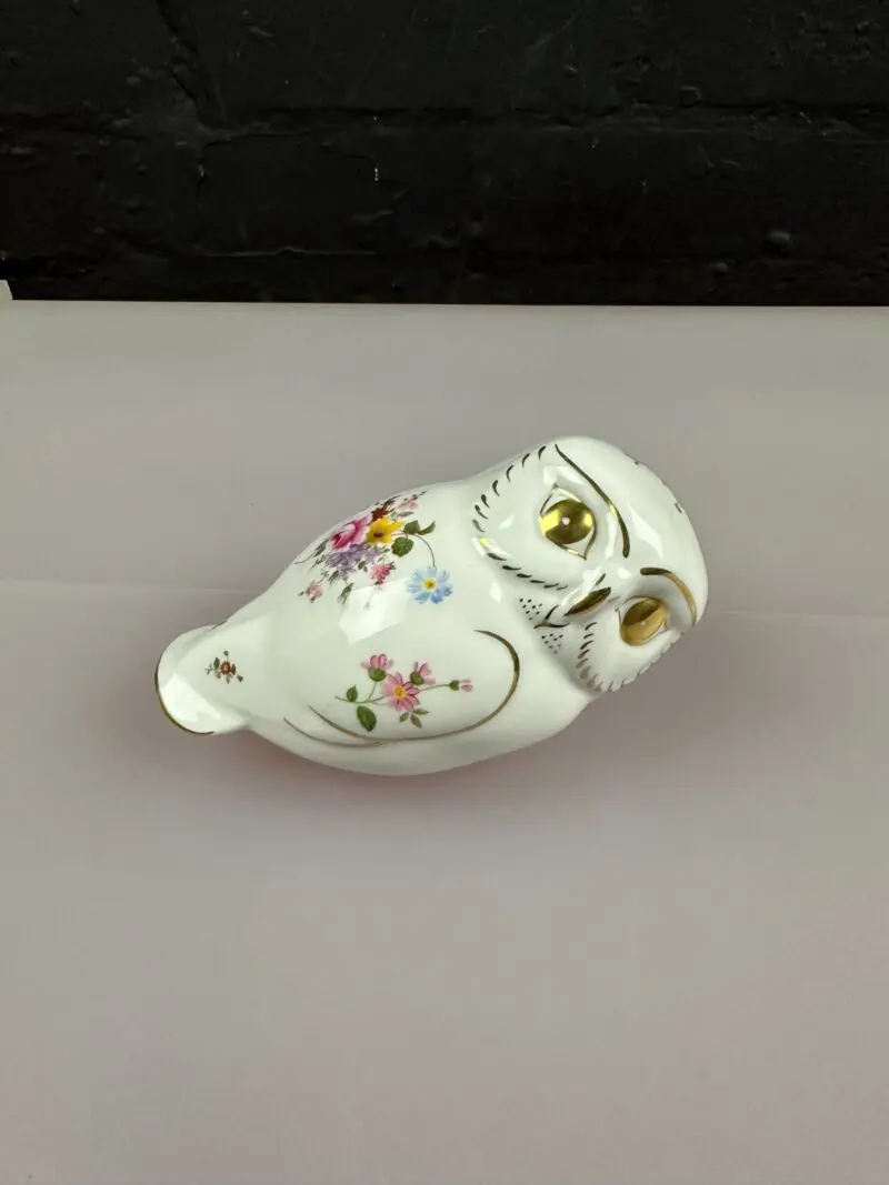 Royal Crown Derby Posies 1st Quality Owl Paperweight Gold Stopper LVII 1994