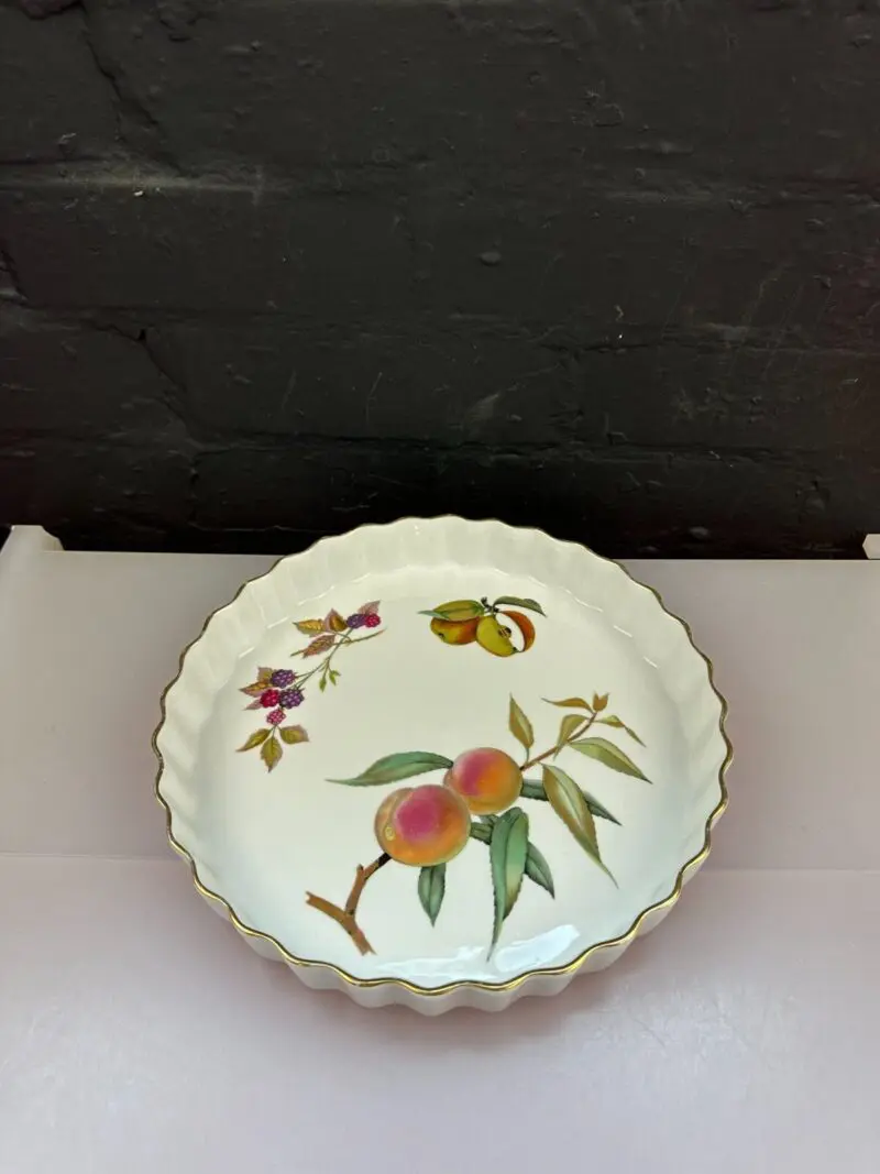 Royal Worcester Evesham Gold Flan / Quiche Dish 10.25" Wide 2 Available