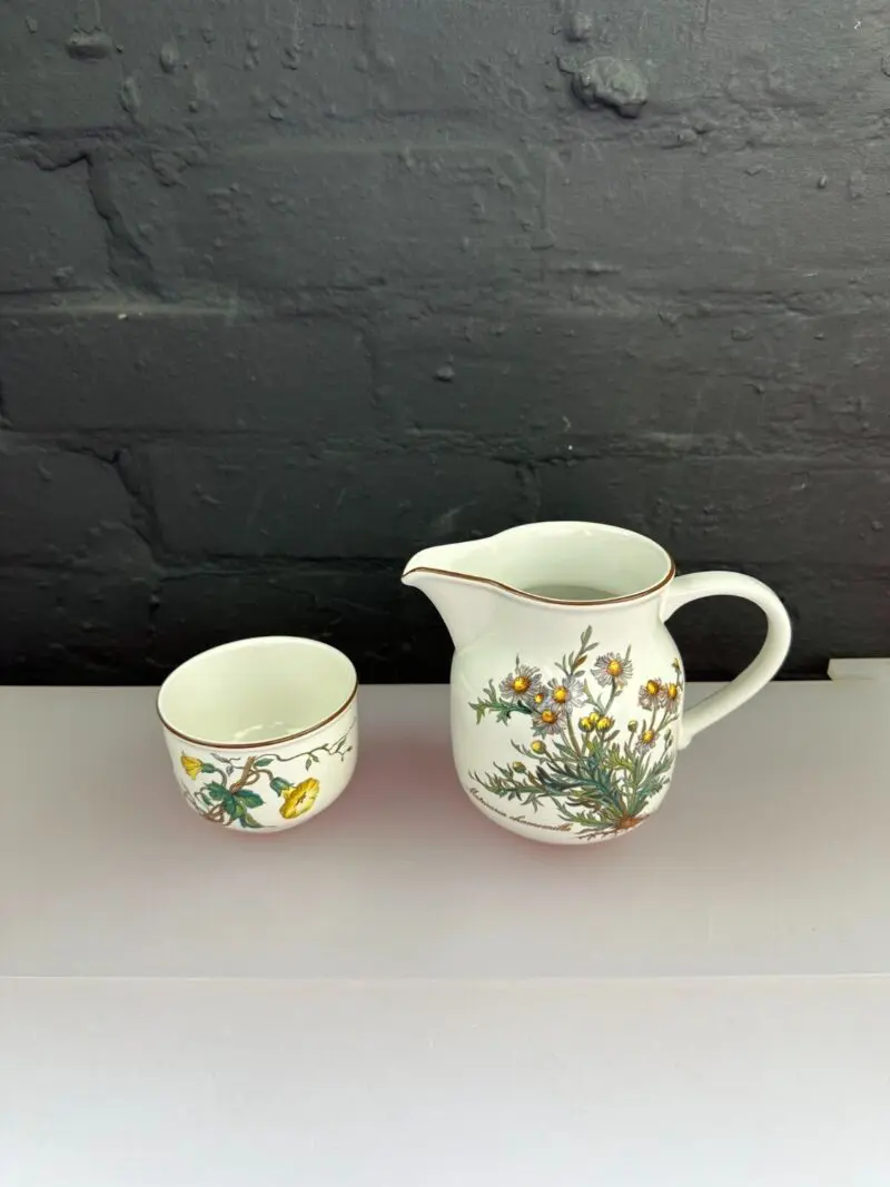 Villeroy And & Boch Botanica Milk Cream Jug 5" and Open Sugar Bowl 2 Sets