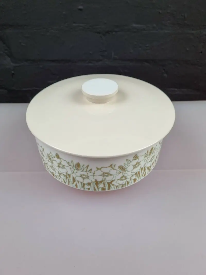 Vintage-Hornsea-Fleur-Covered-Casserole-Serving-Dish-725-Wide-224788540752 Vintage Hornsea Fleur Covered Casserole Serving Dish 7.25" Wide