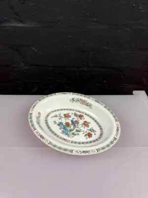 Wedgwood Kutani Crane Oval Open Vegetable Serving Dish Bowl 25.5 cm No Brown Rim