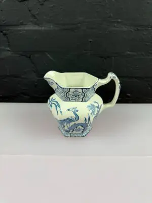 Wood & Sons Yuan Hexagonal Blue and White Jug 13 cm High