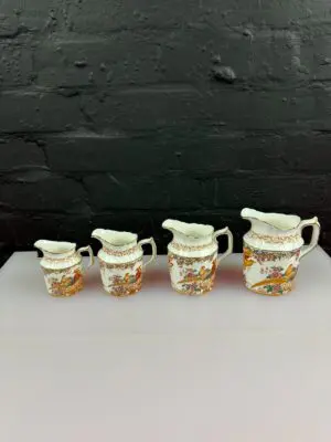 4 x Royal Crown Derby Olde Avesbury Jugs Graduating 4.75" 4.25" 3.75" 3.25" Set