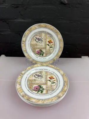 4 x Royal Worcester Country Garden Salad Plates 21 cm Wide 3 Sets Available