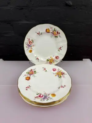5 x Royal Crown Derby Derby Posies 1st + 2nd Salad Plates 8.5" Wide Set