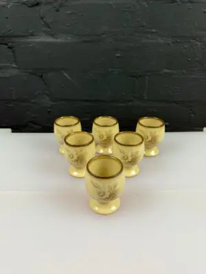 6 x Denby Memories / Images Footed Egg Cups 7 cm High Set