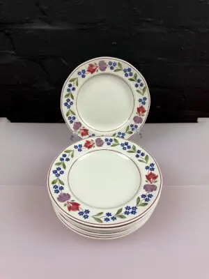 Adams Old Colonial Tea / Side Plates 7" Wide Set of 8